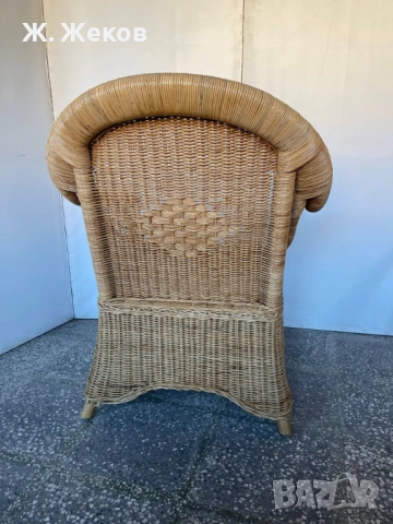 Ратаново кресло, снимка 3 - Дивани и мека мебел - 52892157