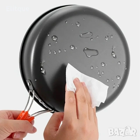 Къмпинг комплект за готвене XXL от 15 части – Пълен сет от анодиран алуминий, снимка 12 - Други стоки за дома - 54189372