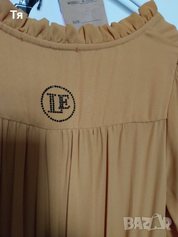 Дамска рокля в цвят горчица , снимка 2 - Рокли - 53323303