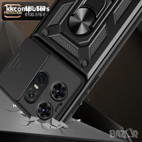 Motorola Edge 50 Pro 5G Удароустойчив Ring Holder/Lens Protector Калъф и Протектор, снимка 6 - Калъфи, кейсове - 49916775