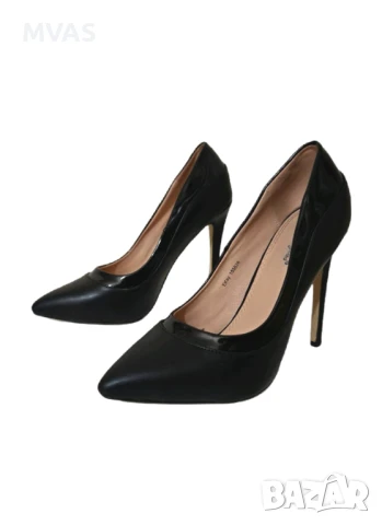 Черни дамски обувки на висок ток 38 размер секси обувки , снимка 2 - Дамски обувки на ток - 50997965
