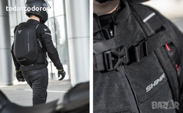 Мото раница SHIMA AERO PACK,твърда черупка,24л.4 отделения, снимка 2 - Аксесоари и консумативи - 50574760