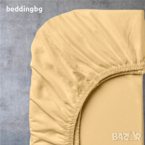 Качествен чаршаф с ластик от 100% памучно трико , снимка 3 - Спално бельо - 53342123