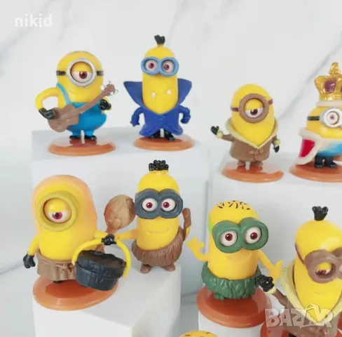 10 бр миньоните Minions миньони пластмасови фигурки играчки за игра и украса на торта фигурка, снимка 6 - Фигурки - 33406051