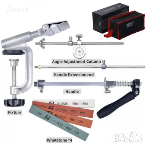 Точило за професионално заточване на ножове с фиксиран ъгъл и чанта за съхранение, снимка 8 - Други стоки за дома - 48176796