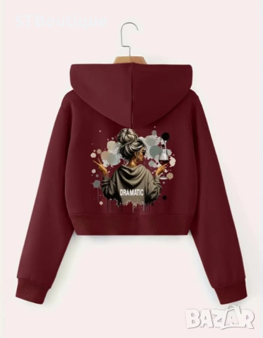 💫 Дамски суичър с цип и качулка – „Драматична“ аниме визия | STBoutique 💫, снимка 7 - Суичъри - 52228151