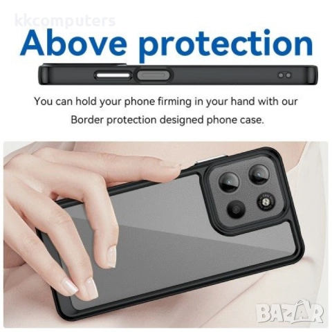 Motorola Moto G05 4G / E15 4G Силиконов Калъф Anti-drop TPU + Acrylic и Протектор, снимка 8 - Калъфи, кейсове - 52674164