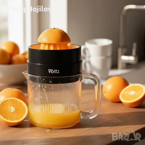 Електрическа цитрус преса 1.2L Oliver Voltz OV51164A – идеална за бързо приготвяне на пресен сок, снимка 5 - Сокоизстисквачки и цитрус преси - 53712296