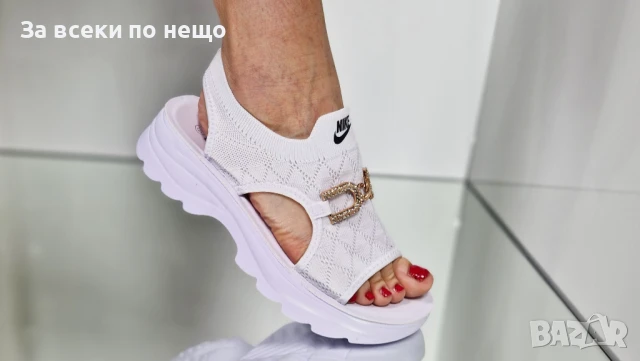 Nike Дамски Сандали Найк От 36 До 41 Номер - Бели Или Черни Код P823, снимка 8 - Сандали - 50830468
