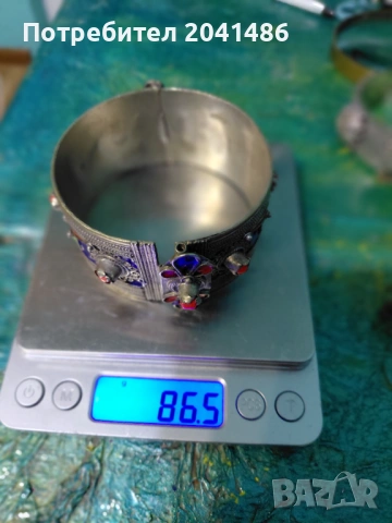 5 сребърни етнически гривни, снимка 16 - Гривни - 53219978