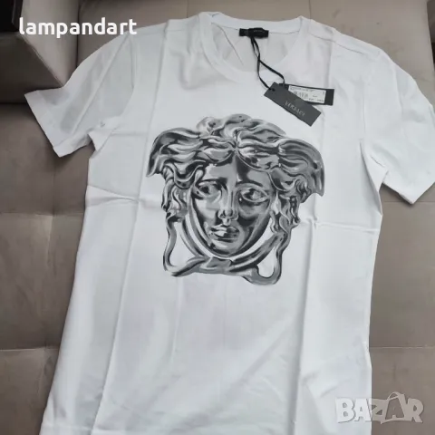 Тениска Versace Medusa бяло със сребристо, снимка 2 - Тениски - 41659976