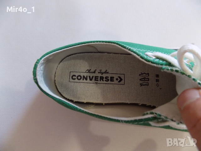 нови кецове converse chuck taylor all star маратонки обувки мъжки оригинални зелени ниски номер 42, снимка 11 - Спортни обувки - 50497272