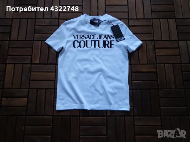 Дамска тениска Versace Jeans Couture White T-shirt with logo , снимка 1 - Тениски - 48410921