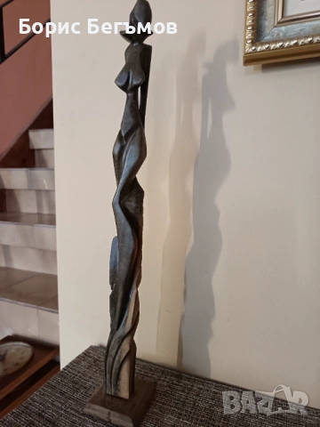 Декоративна дървена скулптура – ​​Женска фигура, снимка 2 - Колекции - 53886826