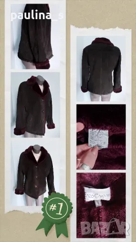 Два броя / Марков кожух от естествен велур "Etam" и "Enzo Cardinale" , снимка 13 - Палта, манта - 49037384