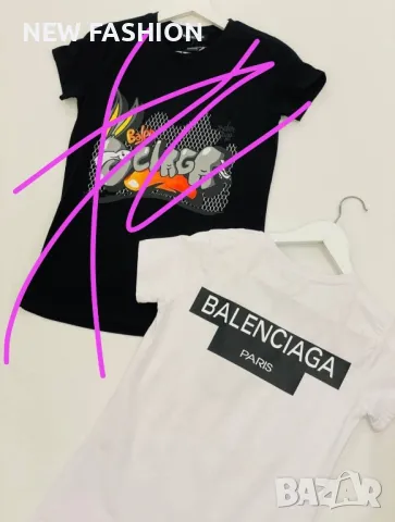 Дамска Памучна Тениска ✨ Balenciaga , снимка 1 - Тениски - 49598711