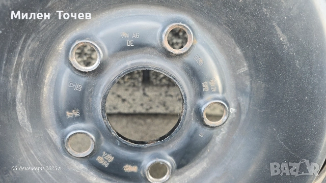 Джанти стоманени за Vw golf 5/6 оригинални!, снимка 4 - Гуми и джанти - 52798317
