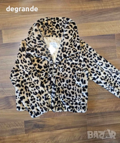 НАМАЛЕНО Дамско Палто в Леопардов Принт , снимка 4 - Якета - 52860636