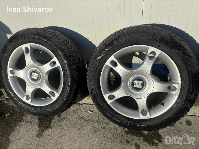 Джанти със зимни гуми за Seat 5x100 16'', снимка 7 - Гуми и джанти - 54100986