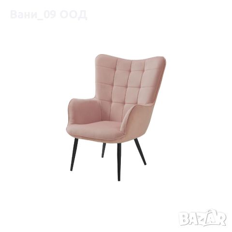 Релакс фотьойл с табуретка в розов цвят, снимка 4 - Дивани и мека мебел - 46425887