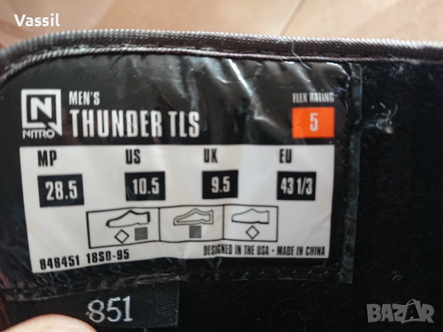 snowboard shoes NITRO Thunder TLS 43 1/3 отлични сноуборд обувки, снимка 8 - Зимни спортове - 53181343
