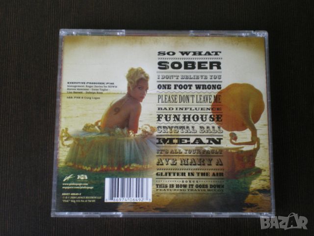 P!nk ‎– Funhouse 2008 CD, Album, снимка 3 - CD дискове - 45456023