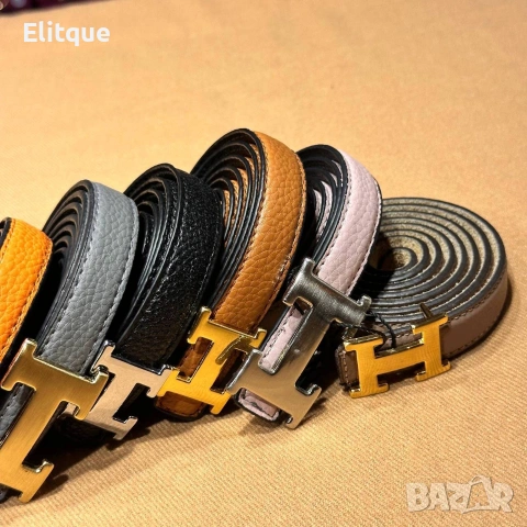 колани от естествена кожа в кутия 2см hermes 