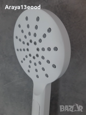 WENKO Дизайнерска душ слушалка с 3 типа водна струя, бяла, снимка 3 - Други - 52708023