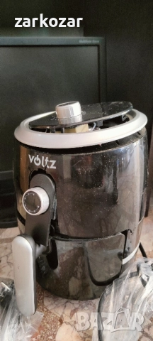 Фритюрник Air Fryer Voltz V51980L, 1000W, 2 литра, 80-200 C, Таймер, Черен