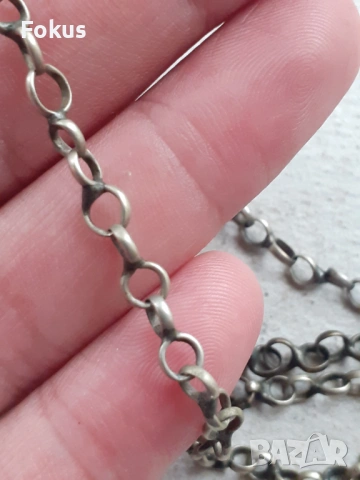 Стар възрожденски накит гердан колие сачан червено стъкло, снимка 4 - Антикварни и старинни предмети - 53371024