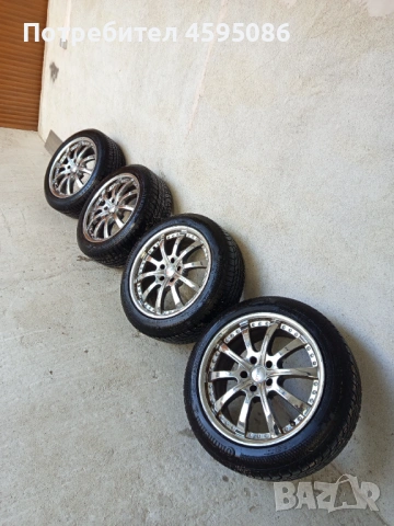 Джанти 18 5х112 с почти нови гуми, снимка 3 - Гуми и джанти - 53757898