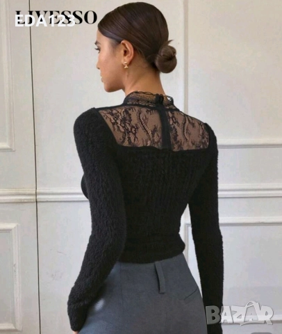 Блузка с дантела, снимка 3 - Клинове - 52961623