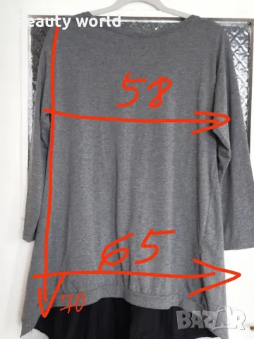 Блуза с интересен гръб хл размер , снимка 3 - Блузи с дълъг ръкав и пуловери - 49687123