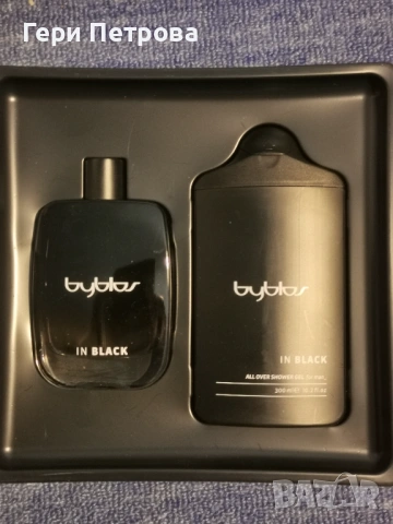 BYBLOS IN BLACK 100 мл спрей парфюмна вода + 300 мл душ гел, снимка 2 - Мъжки парфюми - 53457003