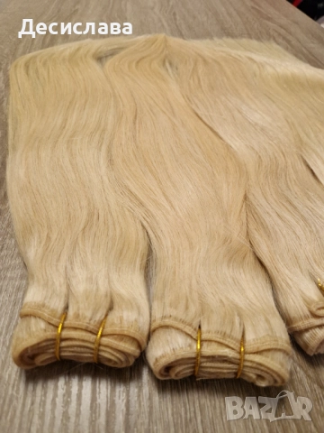 Естествена руса коса - плътеен косъм и крайща!, снимка 5 - Аксесоари за коса - 51622653