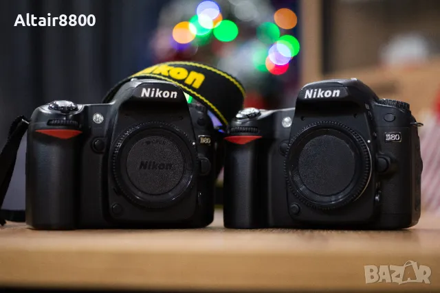 Nikon D80 комплект + втори D80 с проблем, снимка 1 - Фотоапарати - 48438417