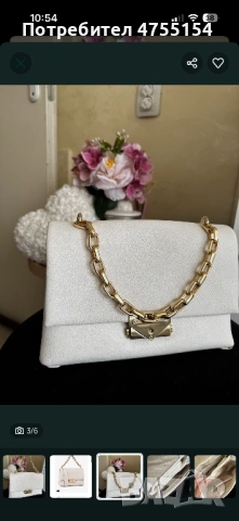 Бяла дамска чанта , снимка 2 - Чанти - 53711671