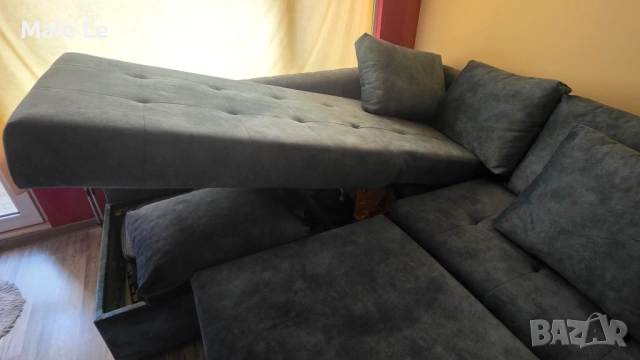 Ъглов диван с функция сън и ракла , снимка 3 - Дивани и мека мебел - 53780388