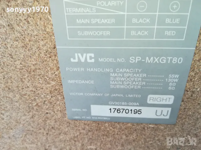 JVC SP-MXGT80 X2-ВНОС SWISS 0203251741LNWC, снимка 18 - Тонколони - 49336743