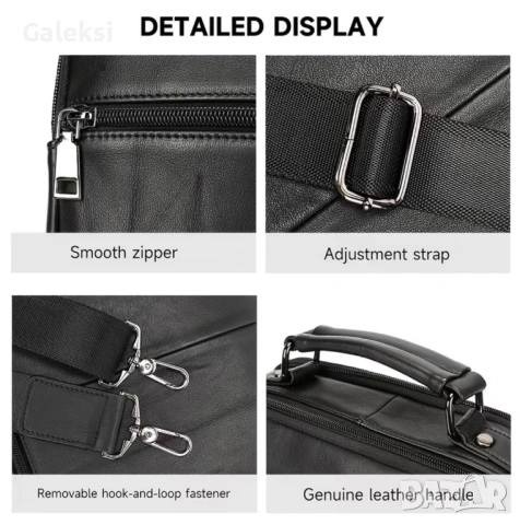 Мъжка луксозна кожена чанта Montreal* Премиум/Селективна -18% Промоция!, снимка 10 - Чанти - 53408345