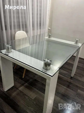 Стъклена маса , снимка 4 - Маси - 54197153