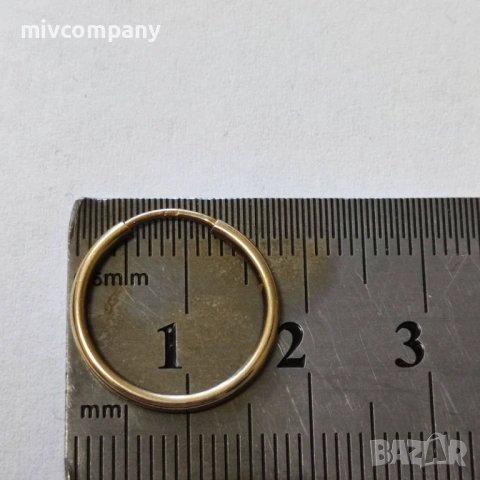 Златни обеци 1.22гр., снимка 3 - Обеци - 53647252