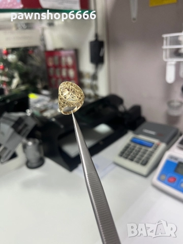 Златен пръстен 14 карата, снимка 5 - Пръстени - 52809961