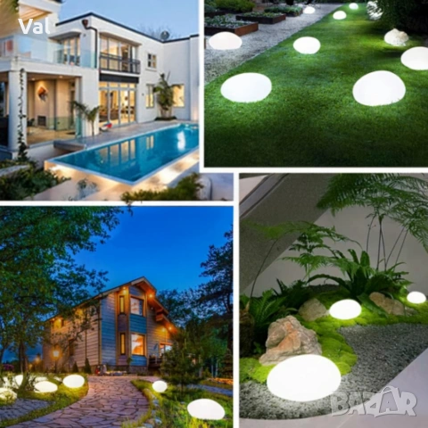 Led соларна лампа Stone - красив дизайн и естествен вид, снимка 8 - Соларни лампи - 53916318