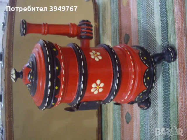  Дървена миниятюра на стара печка., снимка 2 - Колекции - 50156224