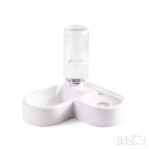 Двойна ъглова купа за домашен любимец, котка, куче с диспенсър за вода, снимка 5 - За кучета - 52211513