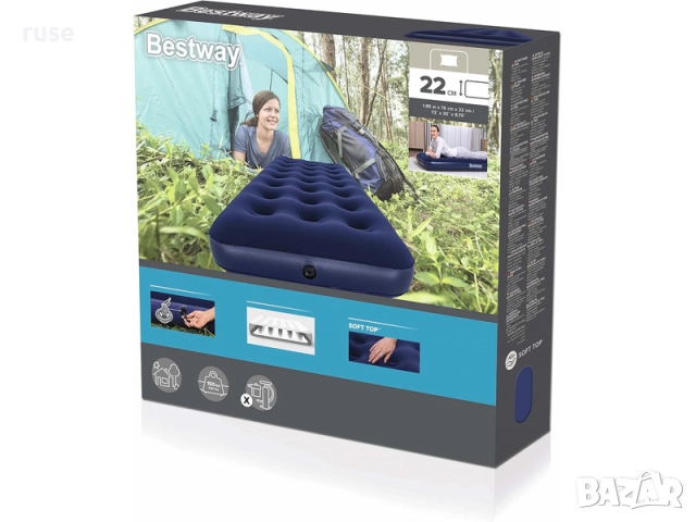 НОВИ! Надуваем матрак легло Bestway 185x76x22см, снимка 2 - Надуваеми легла - 52400518