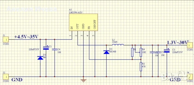 DC-DC понижаващ регулируем стабилизатор на напрежение 1.5V-35V | LM2596 | До 3A с радиатор


, снимка 6 - Друга електроника - 50791117