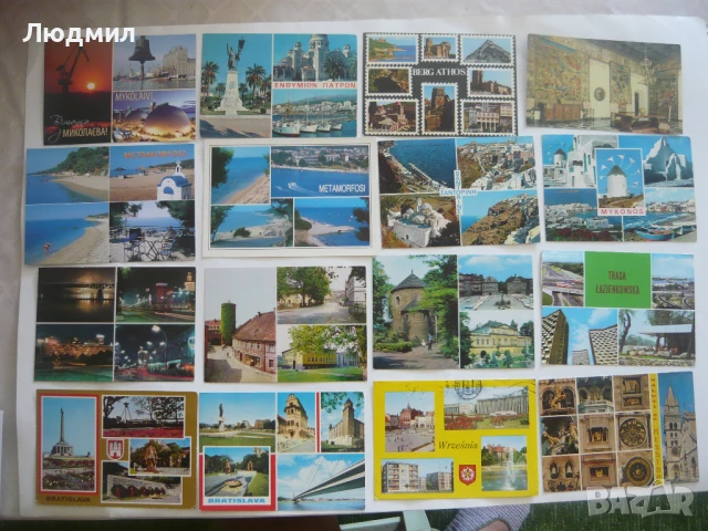 стари пощенски картички с изгледи от много страни, снимка 12 - Колекции - 50517527