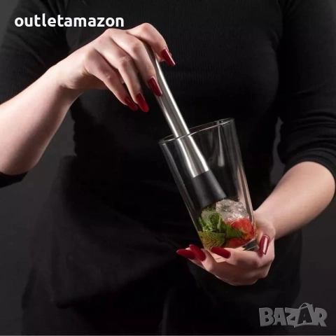 Комплект шейкър за коктейли - машина за коктейли за напитки 750 мл - подарък комплект за барман , снимка 7 - Обзавеждане за заведение - 52826488